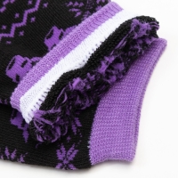 Носки махровые, цвет чёрный/сиреневый, размер 23-25 Носки махровые, цвет чёрный/сиреневый, размер 23-25