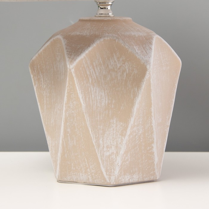 Настольная лампа "Аурика" Е14 40Вт бежевый 22х22х34см