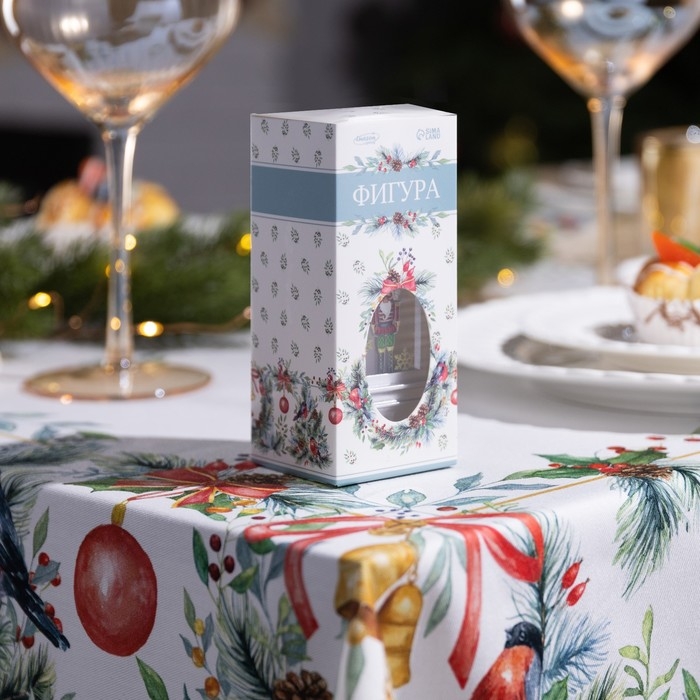 Светодиодная фигура &laquo;Серебристый фонарь с щелкунчиком&raquo; 5 &times; 12 &times; 5 см, пластик, батарейки AG13х3 (в комплекте), свечение тёплое белое