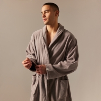 Халат махровый мужской SL HOME: Basic "Софт Мист", размер M, 100% хлопок, 420 г/м2 Халат махровый мужской SL HOME: Basic "Софт Мист", размер M, 100% хлопок, 420 г/м2