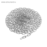 Цепь короткозвенная ТУНДРА krep, DIN766, диаметр 5 мм, сварная, оцинкованная, 10 м Цепь короткозвенная ТУНДРА krep, DIN766, диаметр 5 мм, сварная, оцинкованная, 10 м