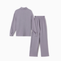 Пижама женская (рубашка и брюки) KAFTAN "Basic" размер 40-42, цвет серый