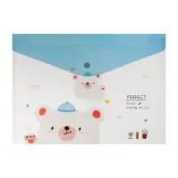 Папка-конверт на кнопке, А4, 180 мкм, "Зверьки", МИКС