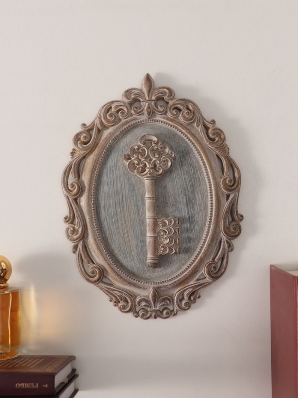 Панно интерьерное полистоун "Винтаж. Ажурный ключ" 18,5х1,5х25,5 см