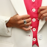 Кольцо металл &laquo;Тренд&raquo; вогнутый прямоугольник, цвет серебро, размер 17