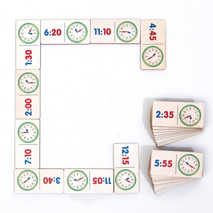 Домино, большое логическое &laquo;Который час?&raquo;