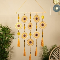 Ловец снов "Солнечный день" текстиль, ротанг 50х2х100 см Ловец снов "Солнечный день" текстиль, ротанг 50х2х100 см