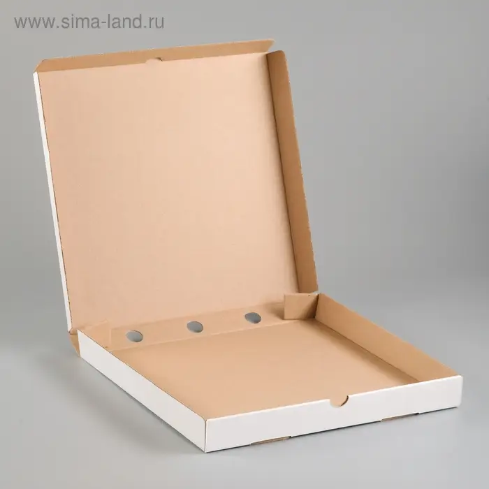 Коробка для пиццы, белая, 31 х 31 х 3,5 см