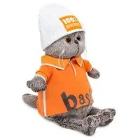 Мягкая игрушка "Басик в поло и шапке "100% антистресс" , 22 см Ks22-286