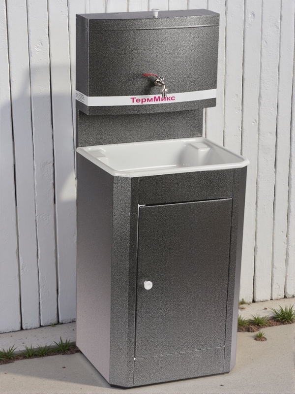 Умывальник "ТермМикс", без ЭВН, пластиковая мойка, 17 л, цвет серебро