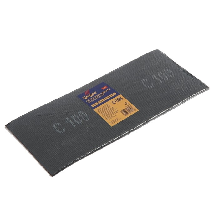 Сетка абразивная ТУНДРА, водостойкая, карбид кремния, 115 х 280 мм, Р100, 5 шт.