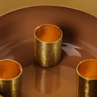 Подсвечник на 3 свечи на магнитах &laquo;Бисквит&raquo;, 13&times;13&times;4 см