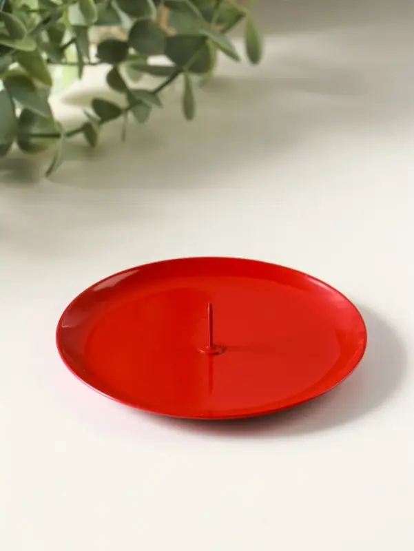 Подсвечник "Чашка" на 1 свечу, 10 см, красный