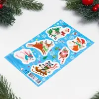 Наклейки новогодние &laquo;Лесные обитатели&raquo;, 10&times;16 см