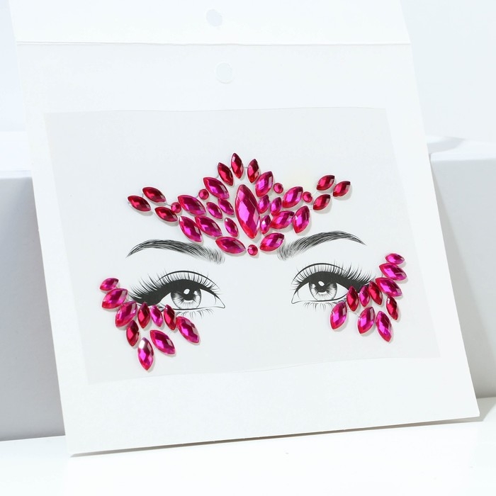 Стразы для лица «Розовые мечты», цвет розовый, BEAUTY FOX Стразы для лица «Розовые мечты», цвет розовый, BEAUTY FOX