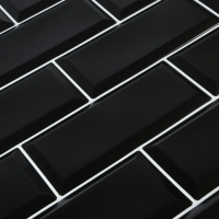 Панель ПВХ Блок чёрный, белый шов 962х484 мм Панель ПВХ Блок чёрный, белый шов 962х484 мм