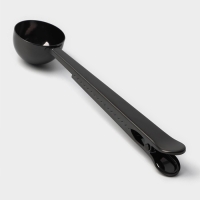 Ложка для кофе Доляна «Aroma», 15 мл, с зажимом, цвет чёрный Ложка для кофе Доляна «Aroma», 15 мл, с зажимом, цвет чёрный