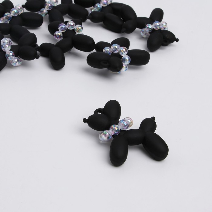 Подвеска &laquo;Собачка&raquo; нежная, набор 10 шт., цвет чёрно-белый