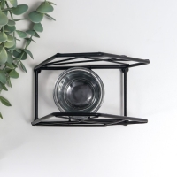 Подсвечник металл, стекло на 1 свечу "Лофт. Трапеция" чёрный 13х8х15 см