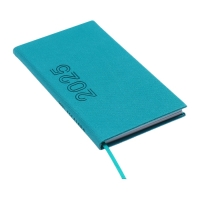 Еженедельник датированный 2025 года, 85х145 мм, 64 листа ESCALADA, твердая обложка из искусственной кожи, блинтовое тиснение, блок 70 г/м², бирюзовый Еженедельник датированный 2025 года, 85х145 мм, 64 листа ESCALADA, твердая обложка из искусственной кожи, блинтовое тиснение, блок 70 г/м², бирюзовый