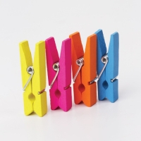 Прищепки разноцветные декоративные "Классика" (набор 20 шт) 3,5 см, 10 цветов