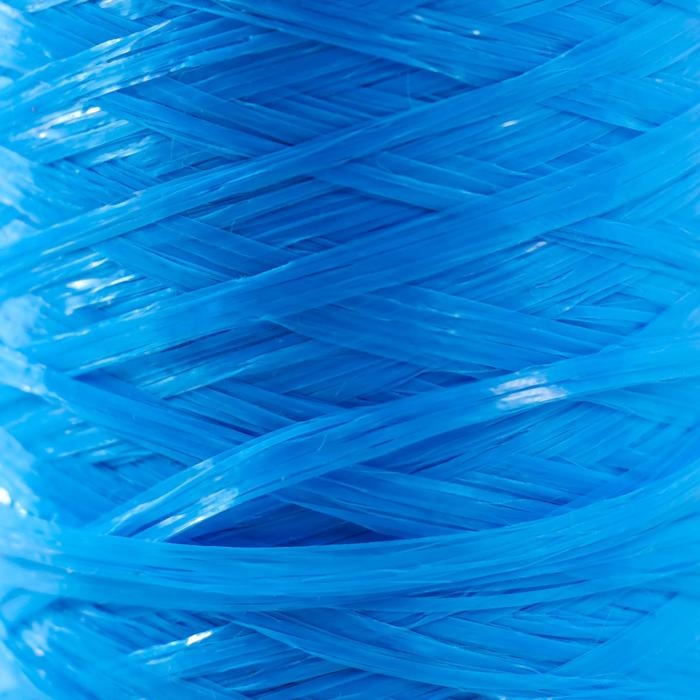 Пряжа "Для вязания мочалок" 100% полипропилен 400м/100&plusmn;10 гр в форме цилиндра (василёк)