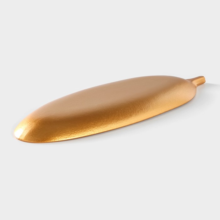 Блюдо для фруктов Доляна &laquo;Золотой лист&raquo;, 40&times;14 см, цвет золотой