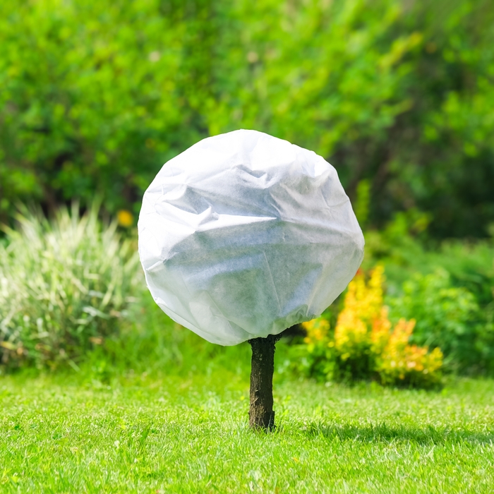 Чехол для растений, трапеция на шнурках, 75 &times; 70 см, спанбонд с УФ-стабилизатором, плотность 60 г/м&sup2;