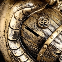 Копилка "Змея Василиса" черное золото, 30х20х25см