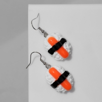 Серьги пластик &laquo;Суши&raquo;, цветные