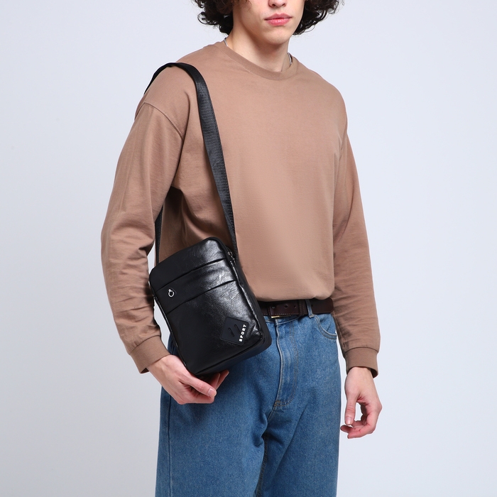 Сумка мужская, цвет чёрный Сумка мужская, цвет чёрный