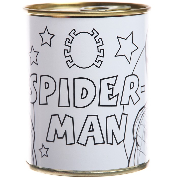 Копилка-раскраска с красками Копилка-раскраска с красками "На подарок герою", Человек-Паук