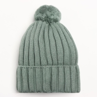 Шапка детская, цвет светло серо-зелёный, размер 47-50