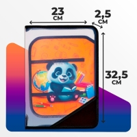 Папка для труда А4, 325 х 230 х 25 мм, молния вокруг, откидная планка, пластиковая, ПТР-1, Calligrata "Панда" Папка для труда А4, 325 х 230 х 25 мм, молния вокруг, откидная планка, пластиковая, ПТР-1, Calligrata "Панда"