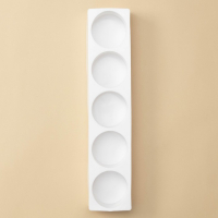 Форма для муссовых десертов и выпечки KONFINETTA &laquo;Круг&raquo;, 39&times;8&times;4,7 см, 5 ячеек d=7,2 см, цвет белый