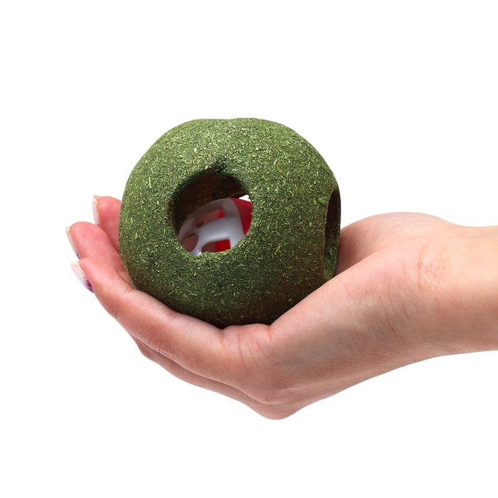 Игрушка для кошек из прессованной кошачьей мяты "Двойная радость", 8 см