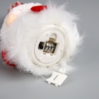 Светодиодная фигура &laquo;Гном в красном колпаке&raquo; 6.5 &times; 17 &times; 6.5 см, текстиль, батарейки LR1130х3 (в комплекте), свечение тёплое белое