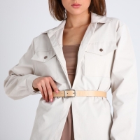 Ремень женский, ширина 2,4 см, винт, пряжка металл, цвет бежевый Ремень женский, ширина 2,4 см, винт, пряжка металл, цвет бежевый