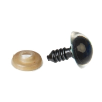 Глаза винтовые с заглушками, &laquo;Блёстки&raquo; набор 34 шт, размер 1 шт: 1,4 см, цвет зелёный