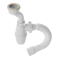 Сифон для писсуара ORIO Р-31009, 1 1/4" х 40 мм, с манжетой d=40/46 мм, с гофрой 40х40/50 мм