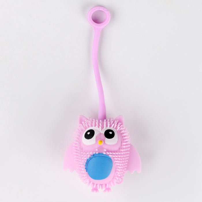 Мяч детский резиновый ёжка световой &laquo;Совушка&raquo;, цвета МИКС , в шоубоксе