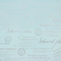 Пленка для цветов "Письма Незнакомке", розовый-голубой, 0,58 х 10 м