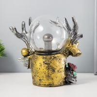 Плазменный шар "Олень" серый 20х12х23 см RISALUX