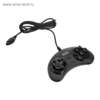 Геймпад для Sega 16-bit, 6 кнопок, 2 шт в комплекте, черный