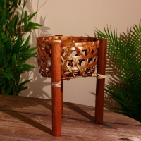 Подставка под горшок 24х26х30 см, бамбук Подставка под горшок 24х26х30 см, бамбук