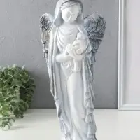 Фигура "Ангелина с младенцем" 17х10х40см, антик
