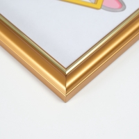 Фоторамка пластик "Пиксель" 15х21 см, золото