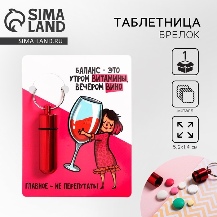 Таблетница брелок &laquo;Чика&raquo;, 8,5 х 11 см.