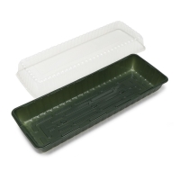 Мини-парник для рассады, 58 &times; 21 &times; 12 см, без вставок, тёмно-зелёный, Greengo