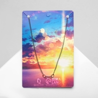 Гарнитур 2 предмета: серьги, кулон &laquo;Птица&raquo; чайка, цвет чернёное серебро, 40 см